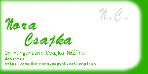 nora csajka business card